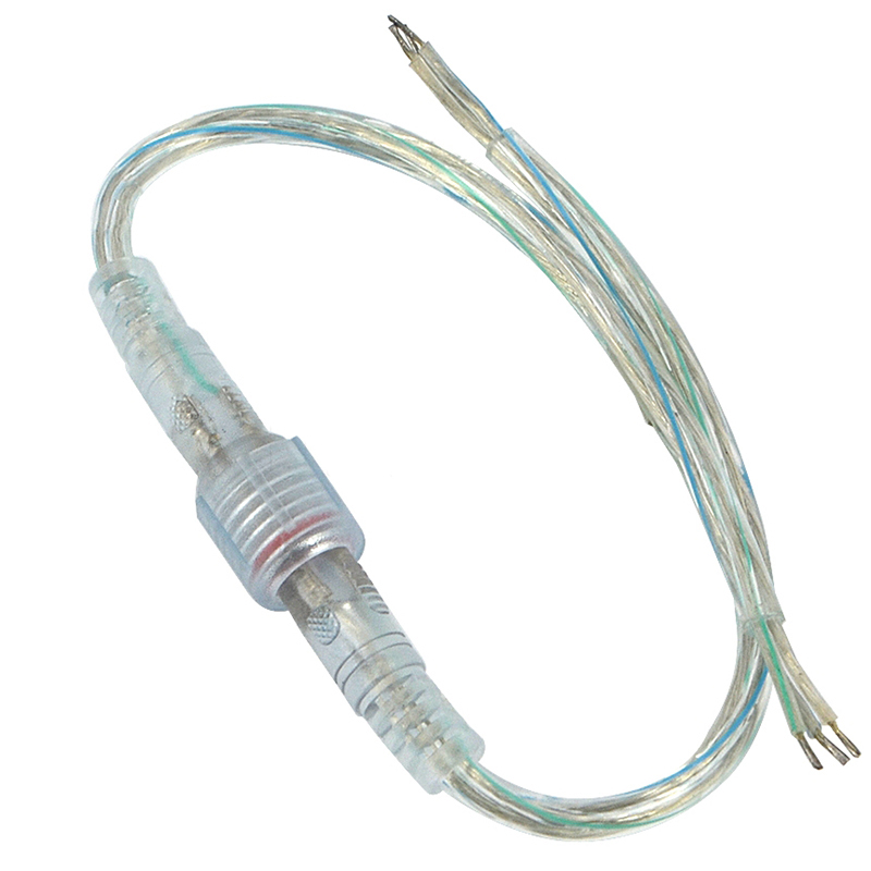 Transparent LED Light Strips Male Female Plug LED 3 X 22 AWG 3 pin connector Waterproof Signal Connector Cable